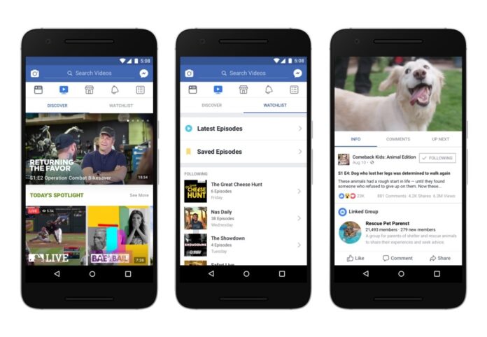 Facebook 'Watch' section launches as a platform for TV shows